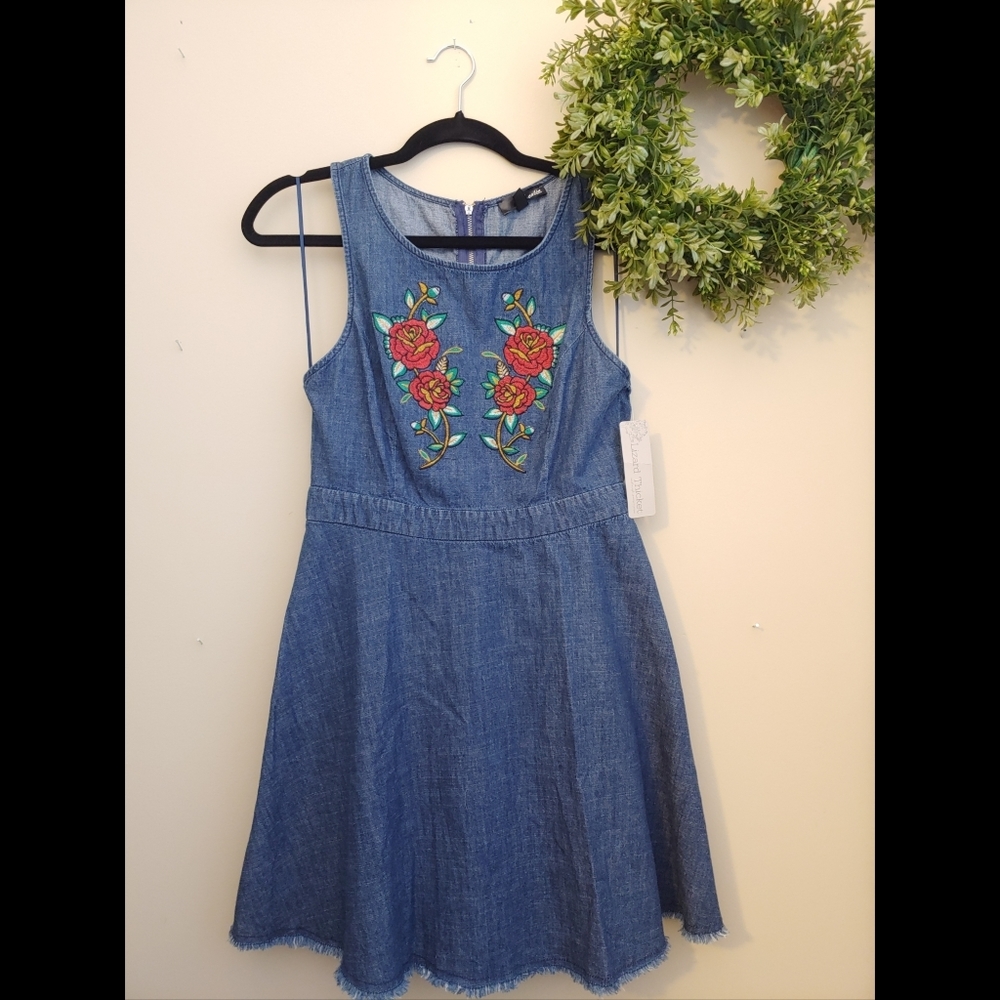 a. calin • Embroidered Denim Dress